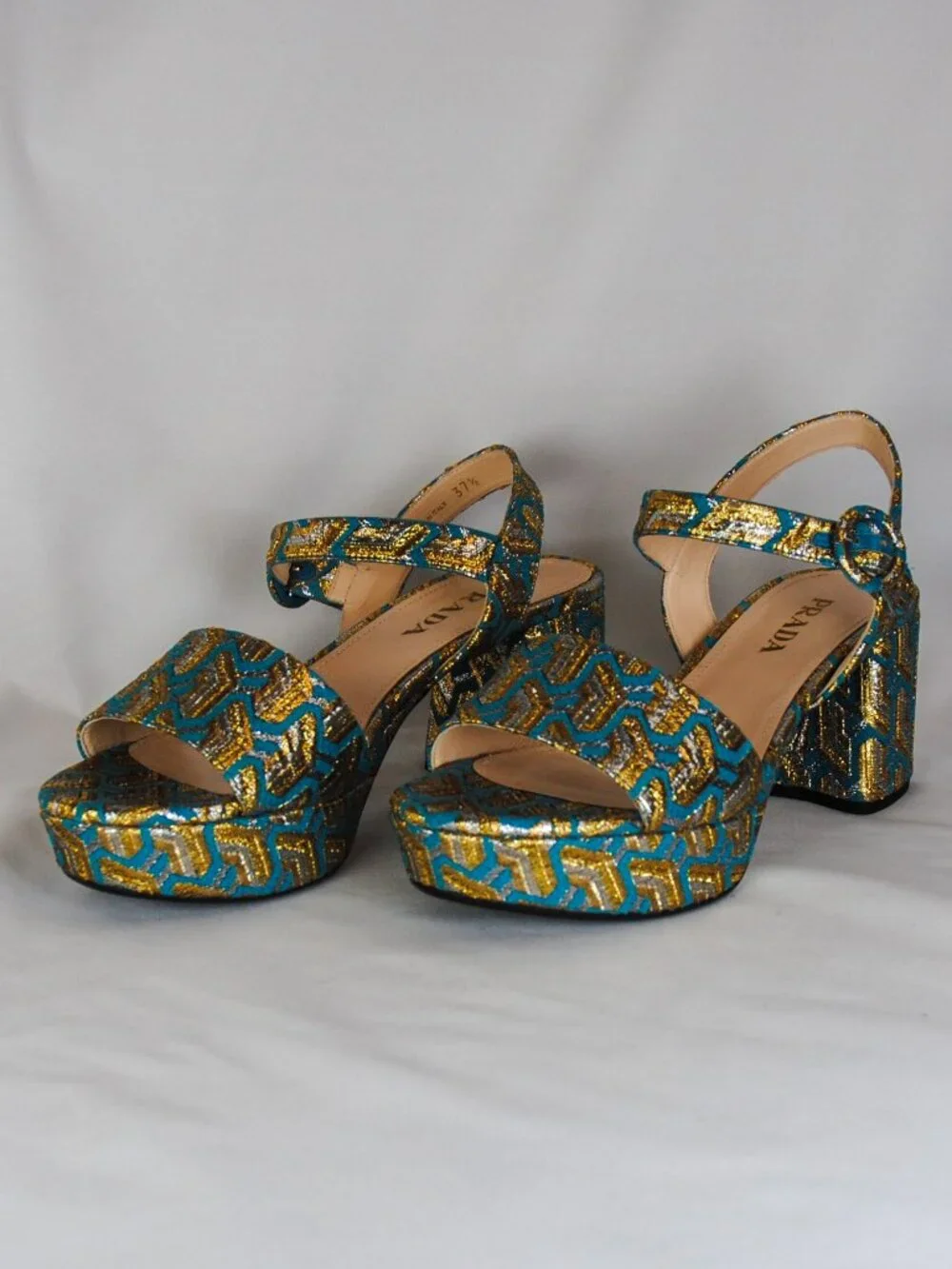 Prada Brocade Low Platform Size 37.5